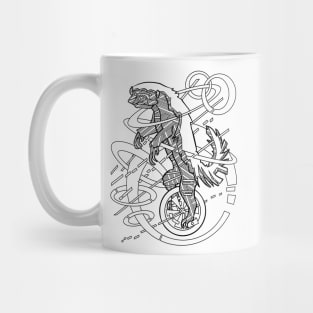 Honey Badger on a Unicycle Don't Care Mug